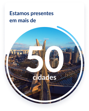 Estamos presentes em mais de 50 cidades